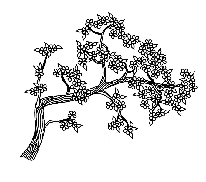 Chinese Blossom Tree | Coloring Pages