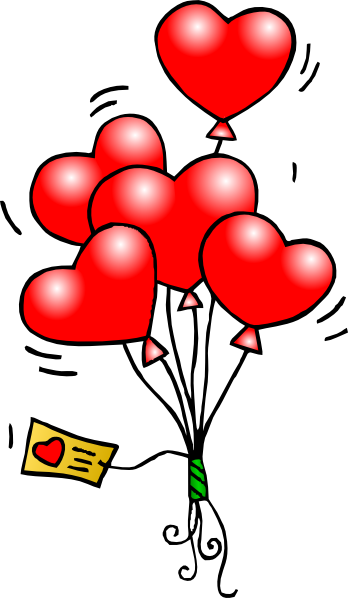 Heart Balloons Clip Art - vector clip art online ...