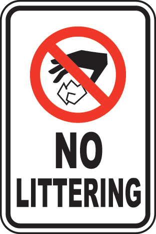 Do Not Litter Sign - ClipArt Best