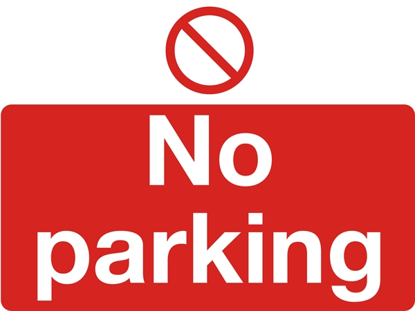 No Parking Warning/Safety Sign 300x400mm Self Adhesive Vinyl ...