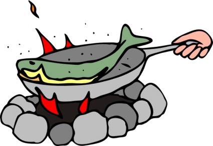 Frying Fish clip art Vector clip art - Free vector for free download