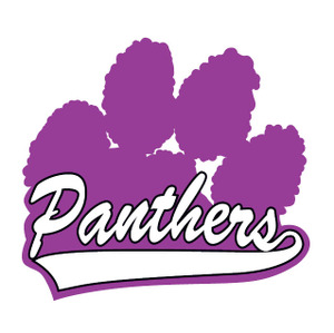 Purple Panther Paw Print