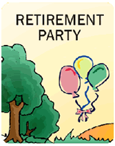 Retirement party invitation clipart