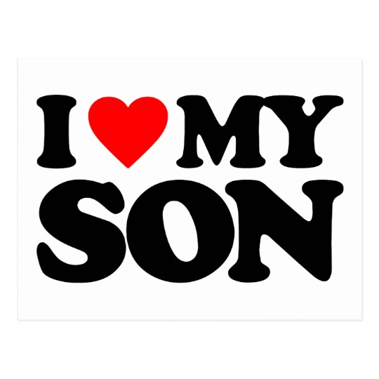 I LOVE MY SON POSTCARD | Zazzle