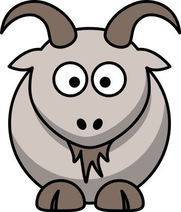 Free Cartoon Goat Clipart, 1 page of Public Domain Clip Art