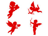 Valentine's Day Cupids - Red | Clip Art for PowerPoint ...