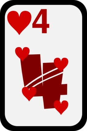 Four Of Hearts clip art - Download free Other vectors