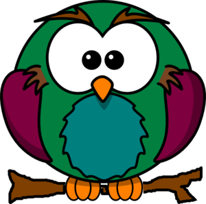 Cute Owl On Branch 2 clip art - vector clip art online, royalty ...