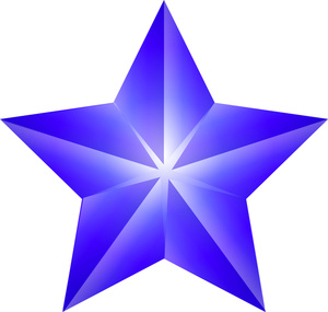 2,088 views Christmas Star Clipart Image - A blue beveled Christmas star