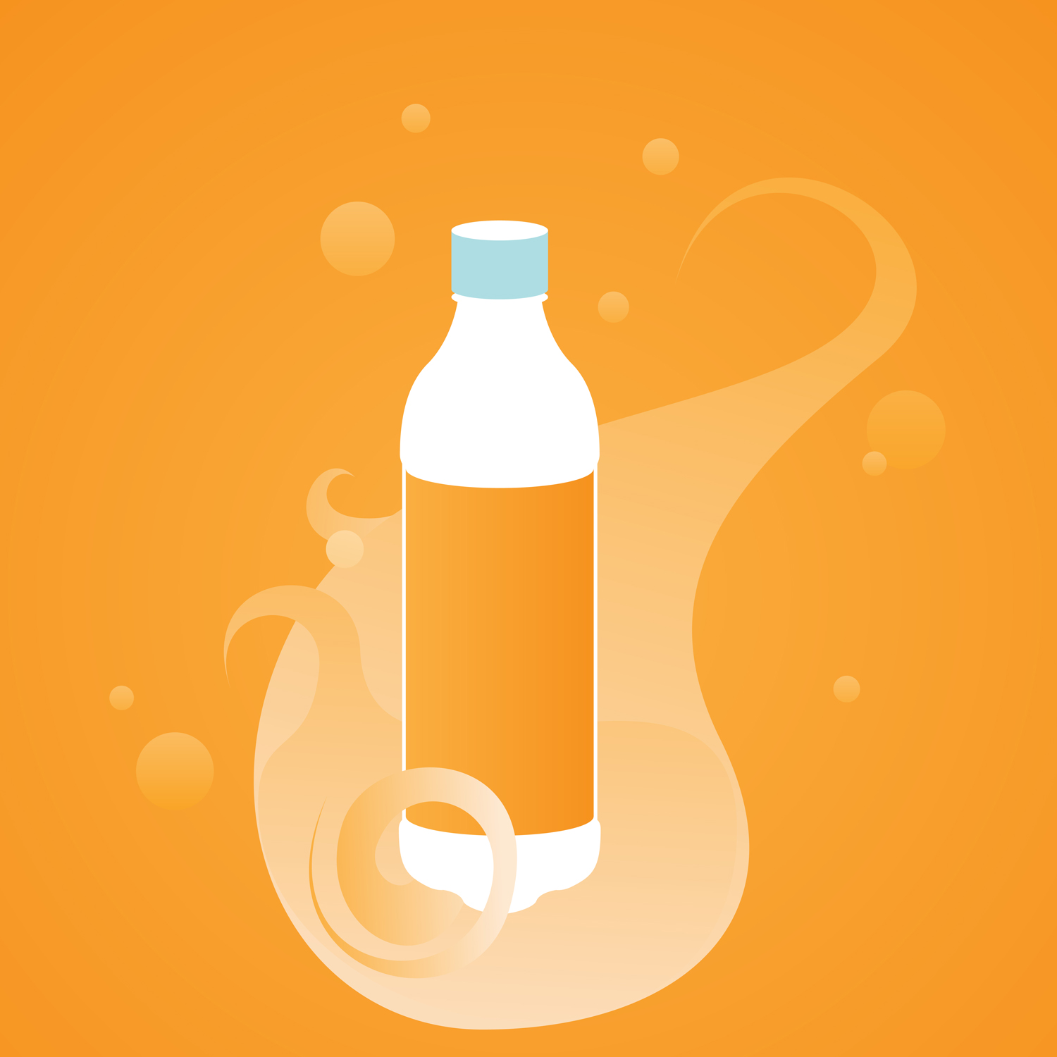 Trippy Beverage — Vector illustration of a plain plastic soda or ...