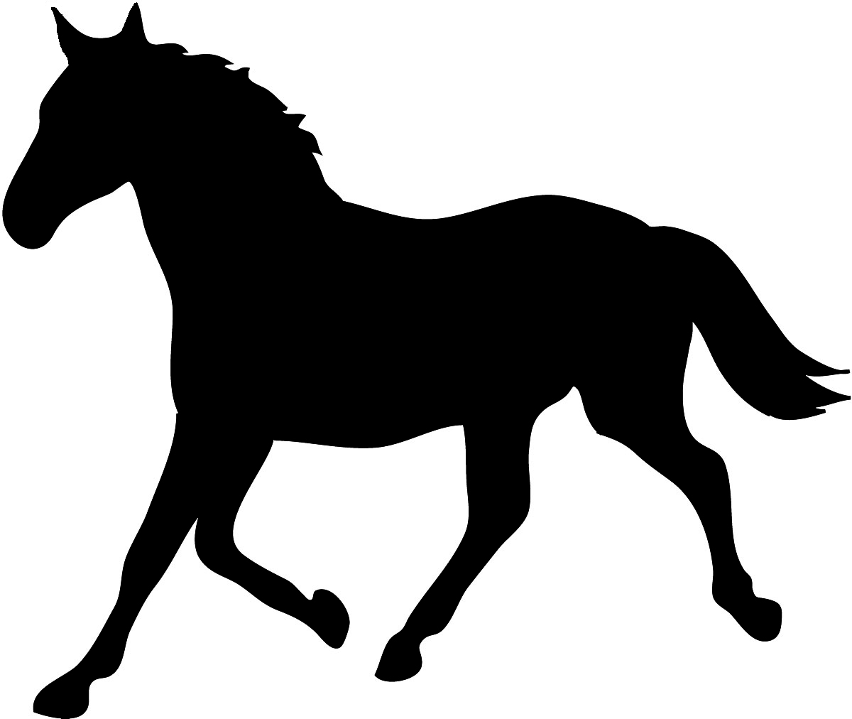 Running Stallion Silhouette | Free Download Clip Art | Free Clip ...