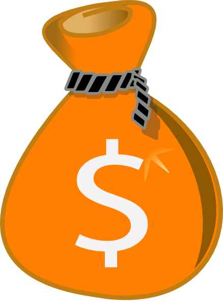 Image of Money Bag Clipart #1873, Bag Of Money Png Clipart Picture ...