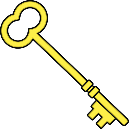 Cartoon Of Vintage Skeleton Key Clip Art, Vector Images ...