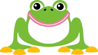 Cute happy frog clipart