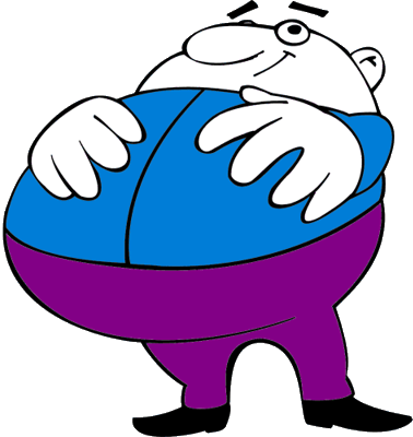 Fat man cartoon clipart