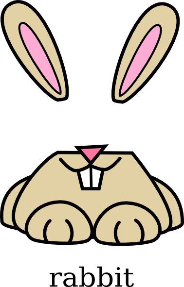 Cartoon rabbit mouth clipart