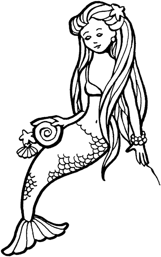 Merman Coloring Pages - ClipArt Best