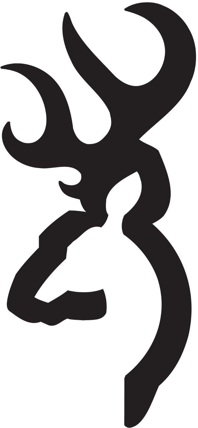 Browning deer head logo clipart