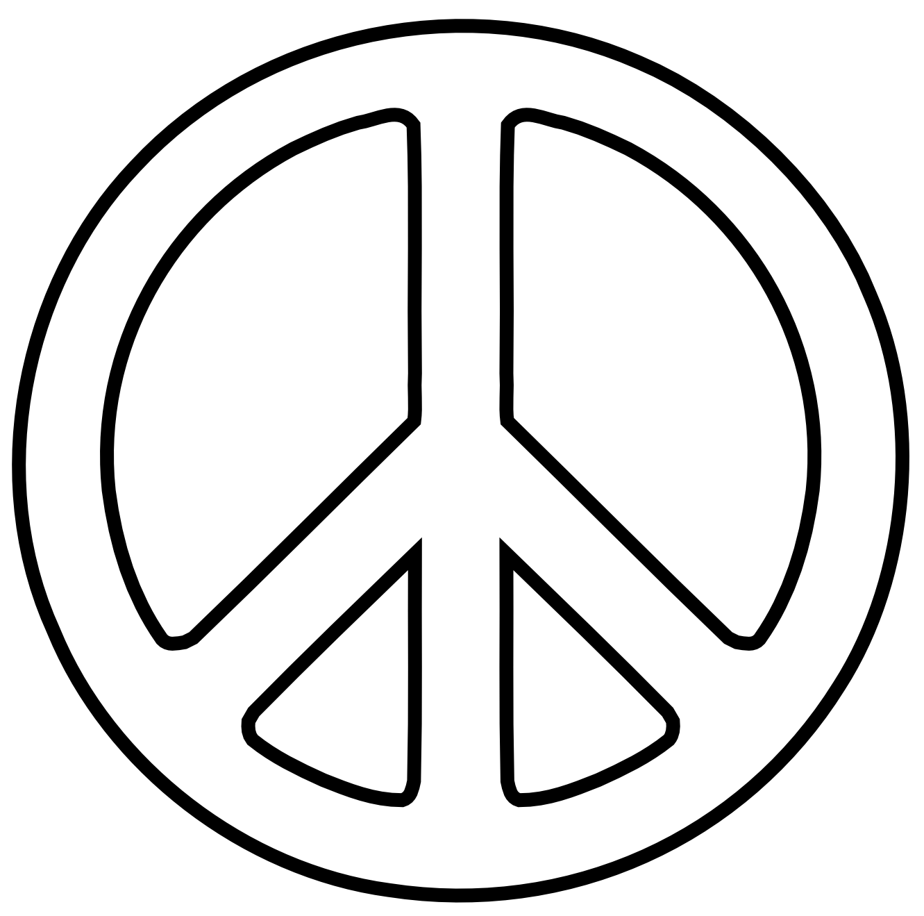 Peace sign clipart
