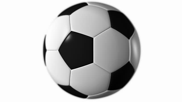 Soccer Ball Spinning Loopable Alpha Matte Stock Footage Video ...