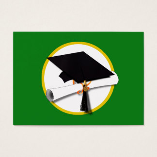 Graduation Cap W Diploma Green Background Office Products ...