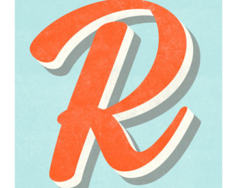 The Letter C Original Art Print Typography by CindyGonzalezStudio