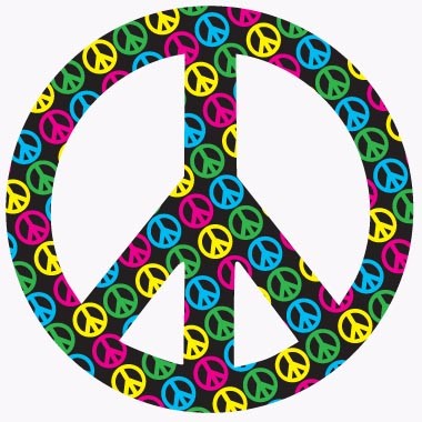 Multi Colored Peace Signs Peace Magnet