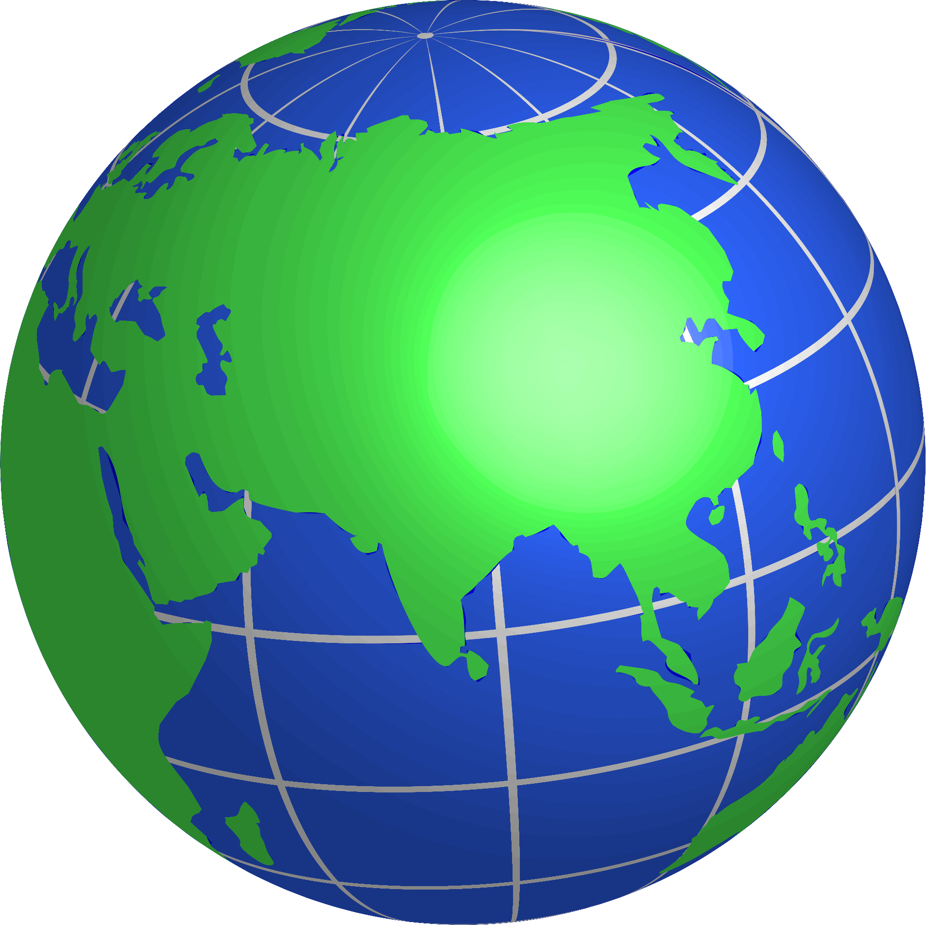 Clipart - Asia World Globe