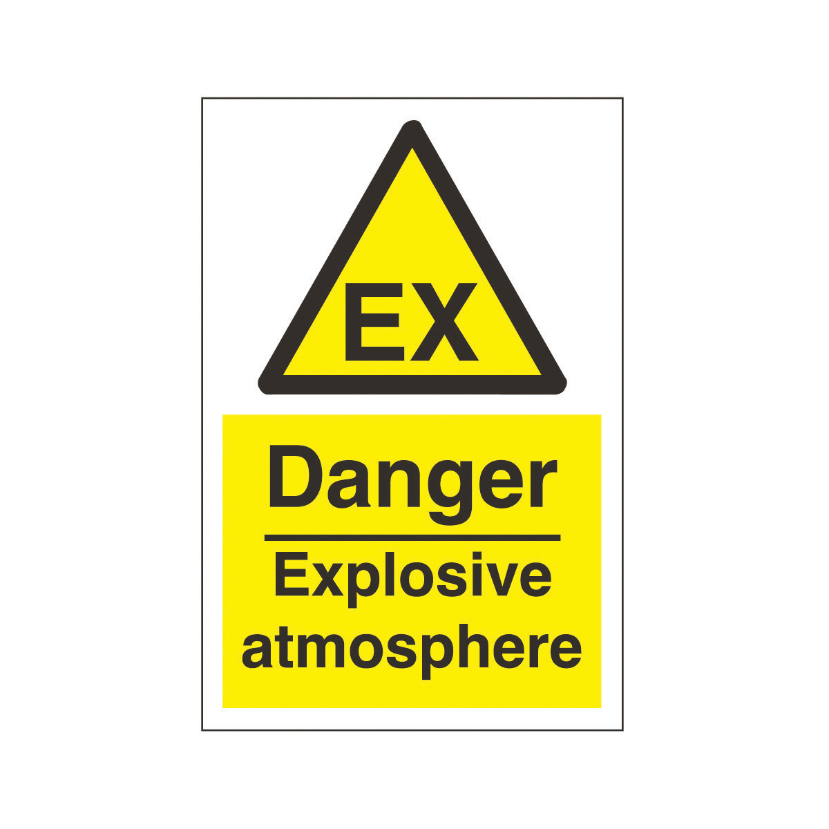 Danger Explosive Atmosphere Safety Sign From BiGDUG - Hazard ...