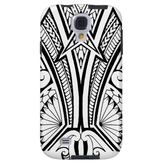 Polynesian tribal tattoo with bold patterns galaxy s4 case | Zazzle