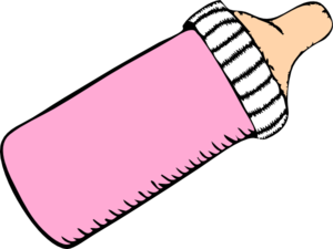Pink Baby Bottle Clipart