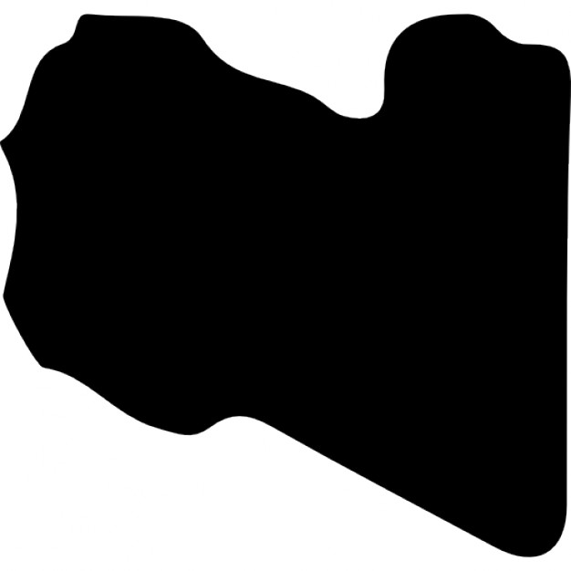 Libya country map black shape Icons | Free Download