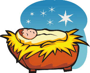 Swaddled baby jesus clipart
