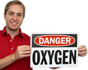 Oxygen in Use Signs - MySafetySign.com