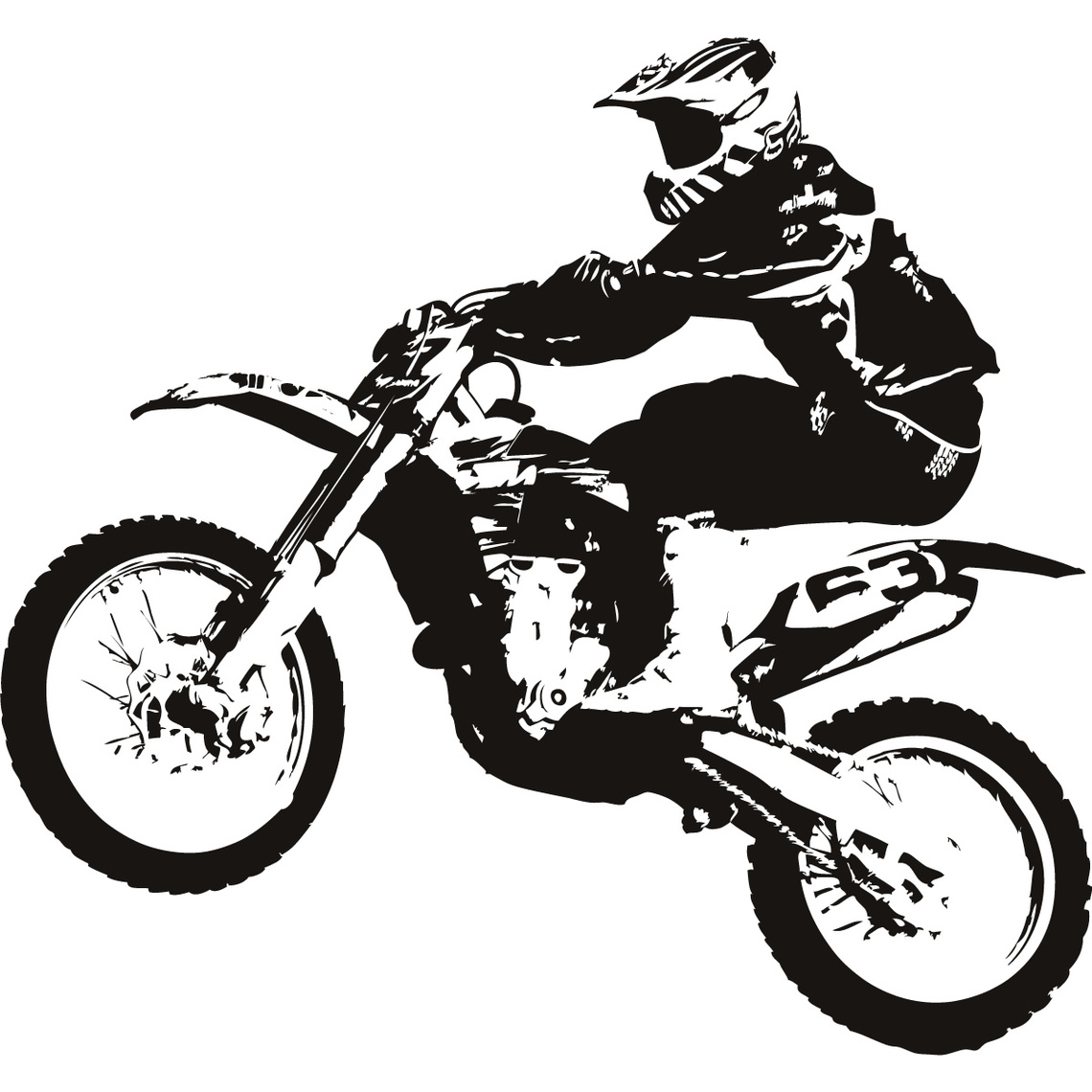 Drawing Simple Dirt Bikes Clipart - Free to use Clip Art Resource