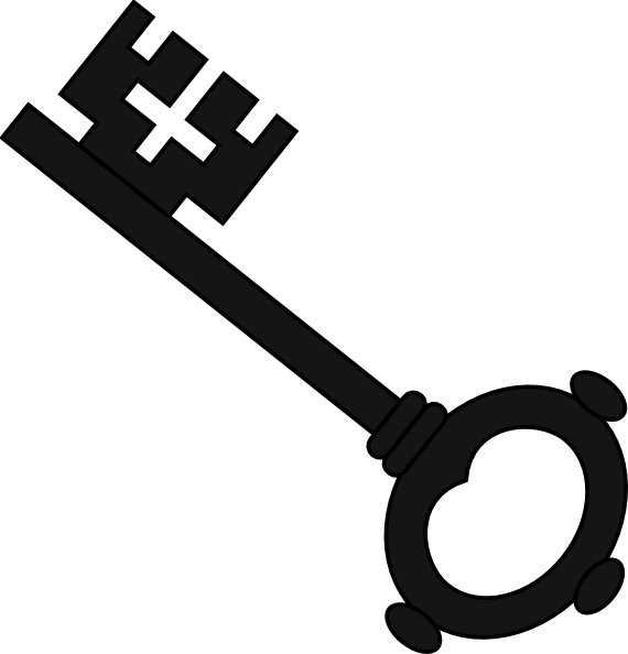 Skeleton key clipart free vector