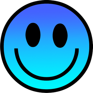 Blue Smiley Face - Google+