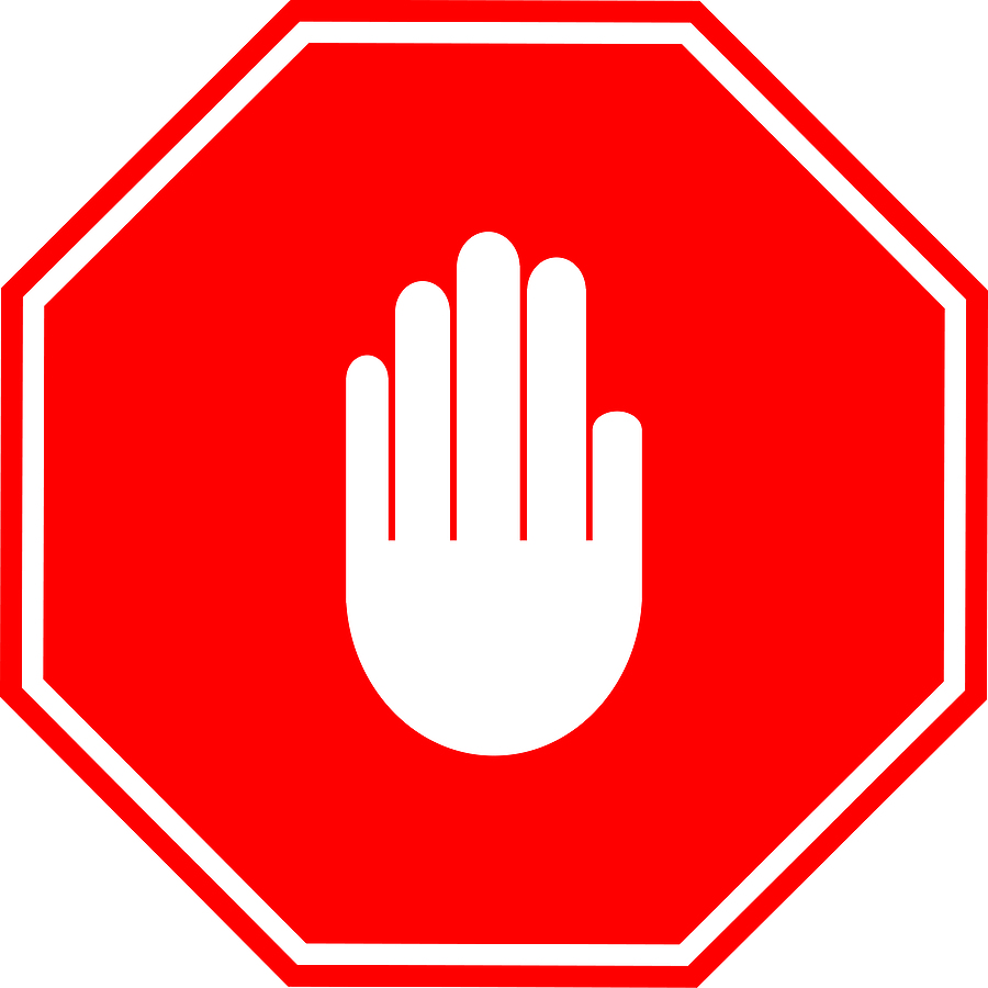 Stop hand clipart