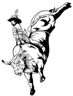 Bull Riding Drawings | Posted by Artist and Graphic Designer Kelli ...