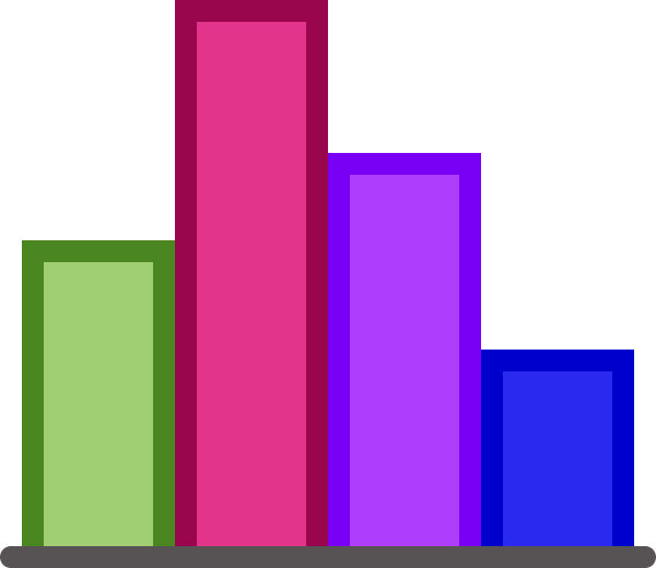 bar chart statistic clipart to be used as icon - vector Clip Art