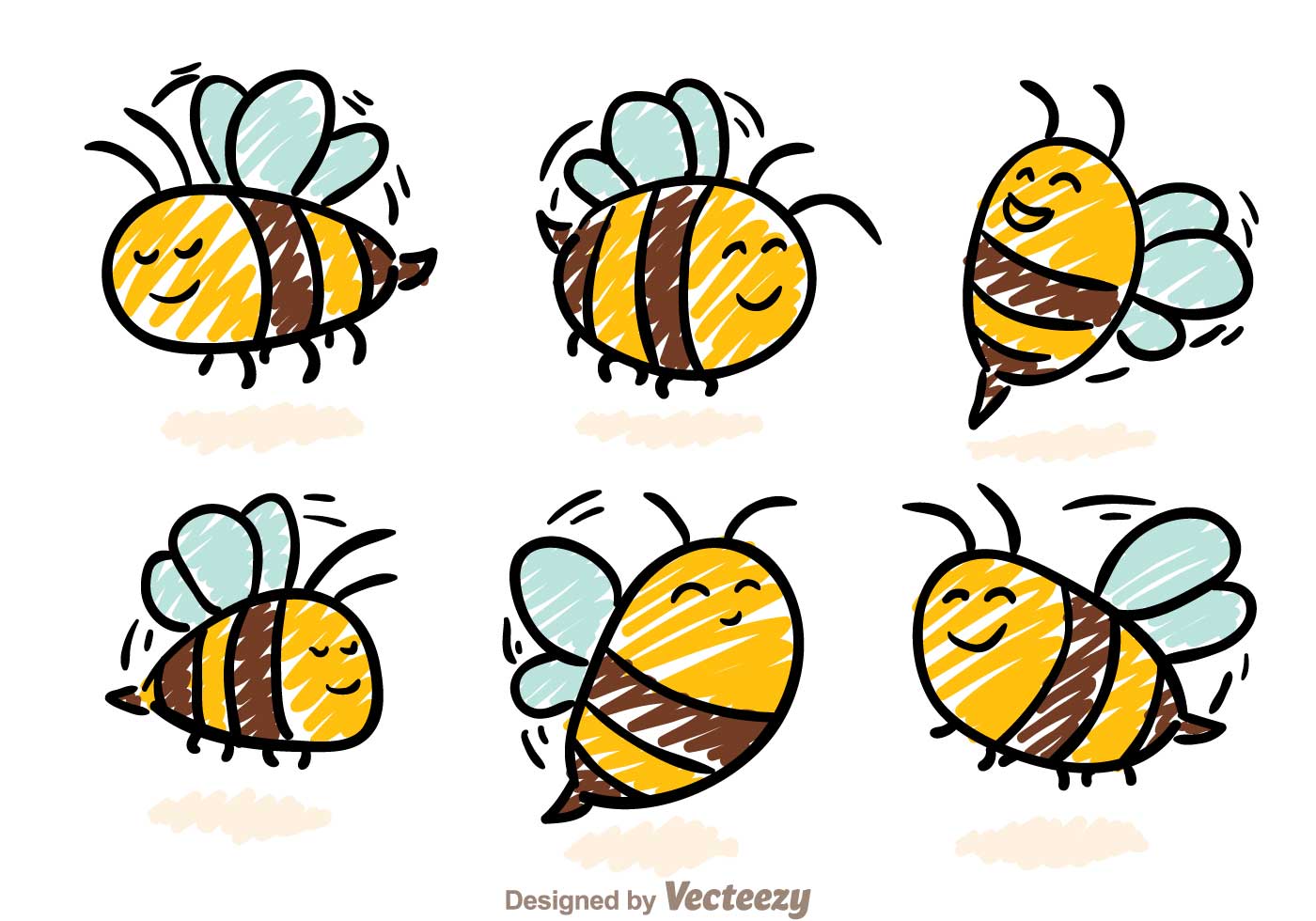 Cute Bee Free Vector Art - (3639 Free Downloads)