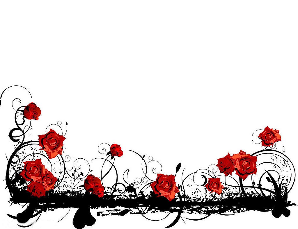 Rose Border Clip Art - Tumundografico