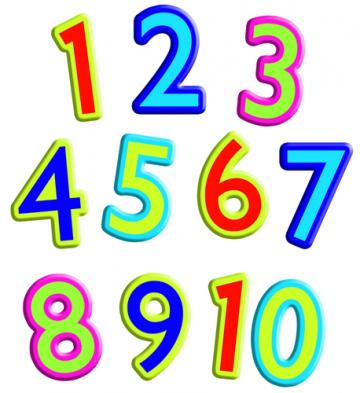 Clip Art Numbers 1-10
