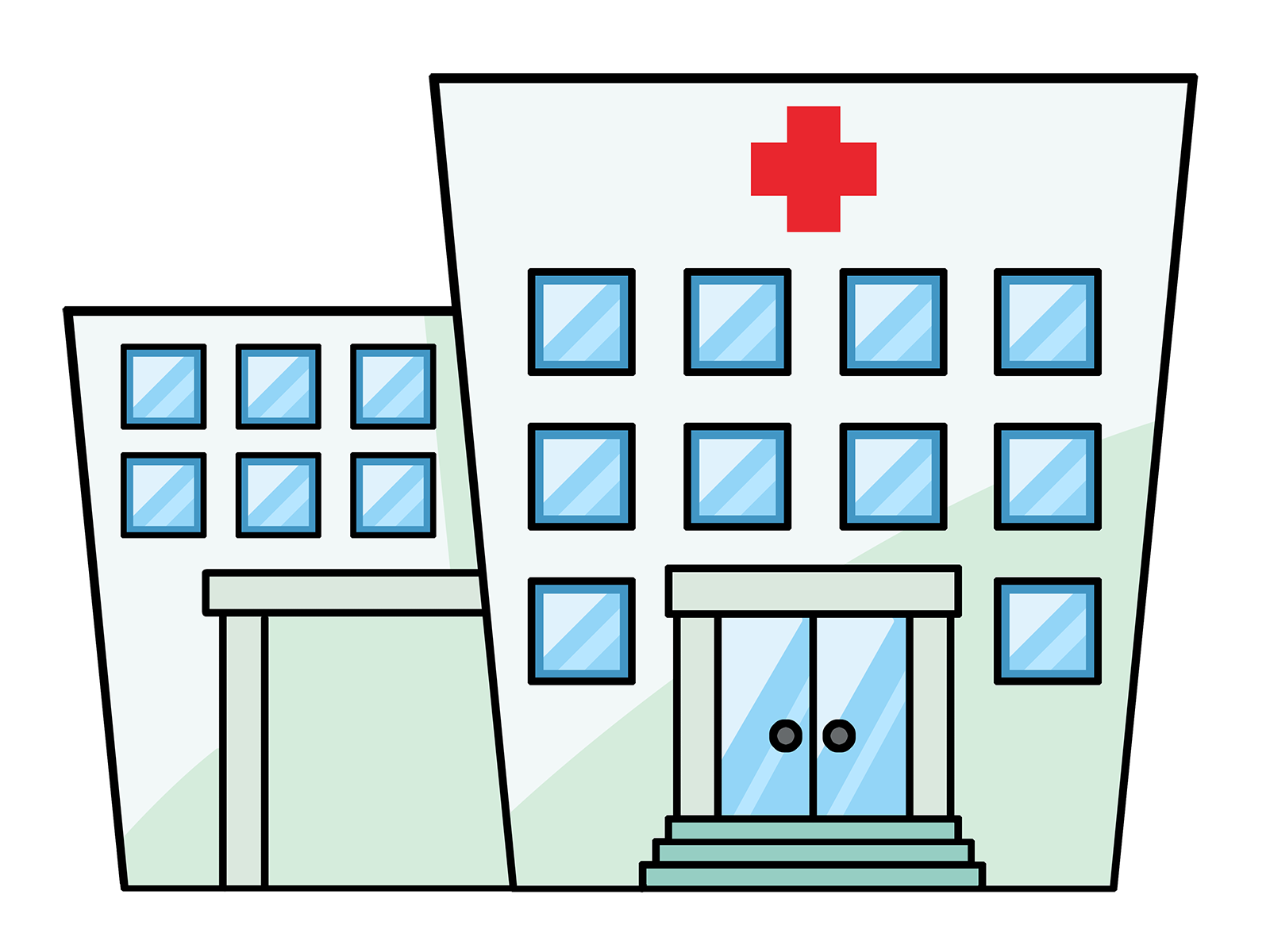 Clinic building clipart