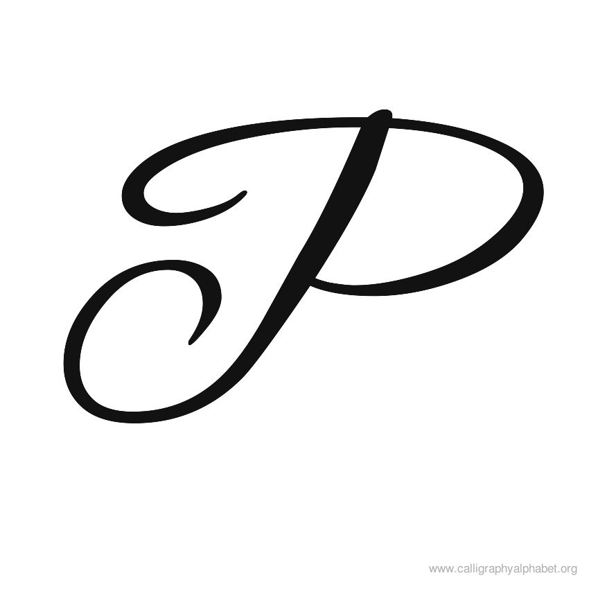 Calligraphy Alphabet P | Alphabet P Calligraphy Sample Styles ...