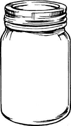 Clipart silhouette mason jar