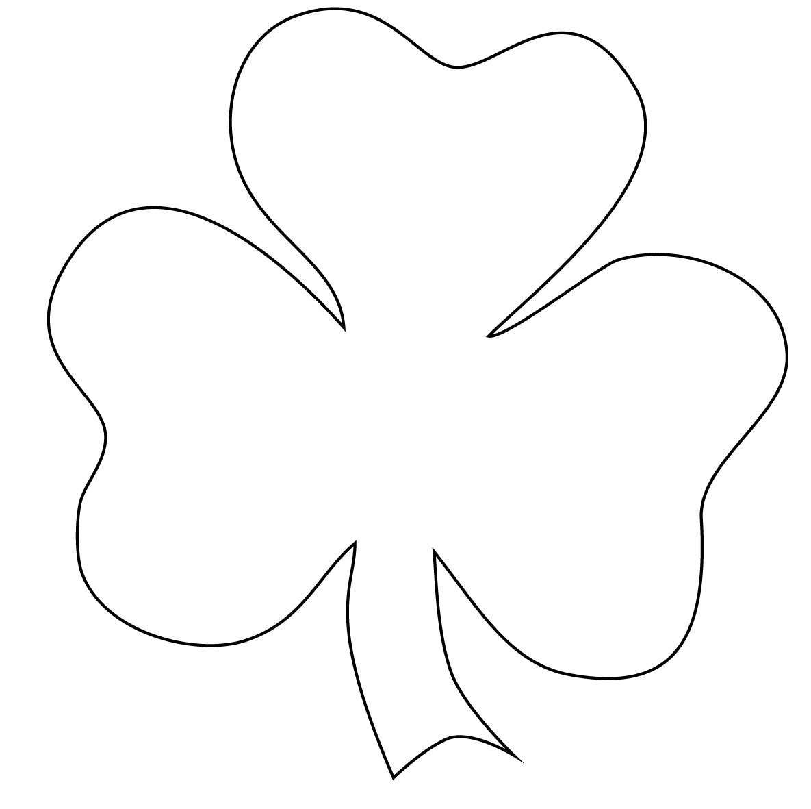 6 Best Images of Shamrock Outline Printable - Shamrock Outline ...