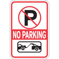 No Parking Signs, Tow Away Zone Signs-warn drivers where they can ...