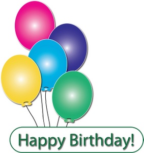 Happy Birthday Balloons Clip Art - Tumundografico