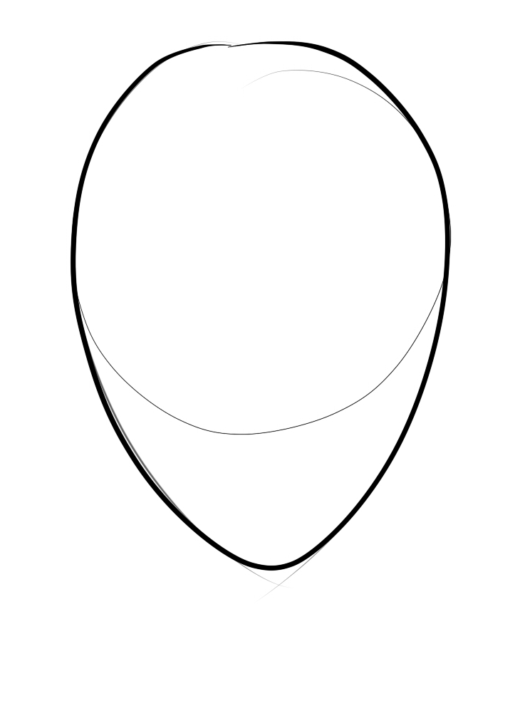 Best Photos of Anime Head Outline Template - Anime Girl Head ...